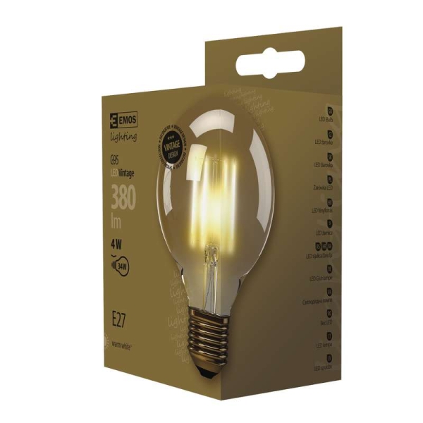 LED ŽARNICA VINTAGE G95 4 W E27 WW+
