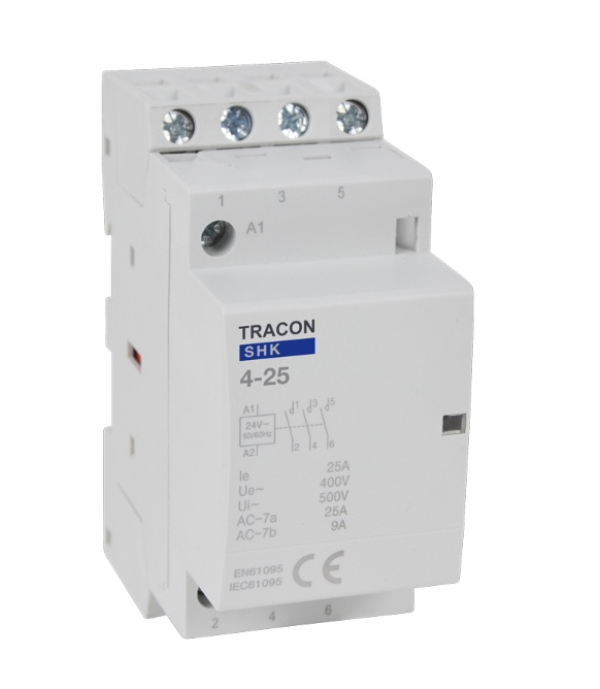 Inštalacijski kontaktor SHK4-25 4XNO 220V 25A