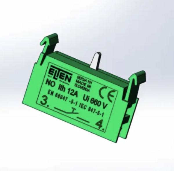 Delovni kontaktni element ZELENI za montažo na vmesnik