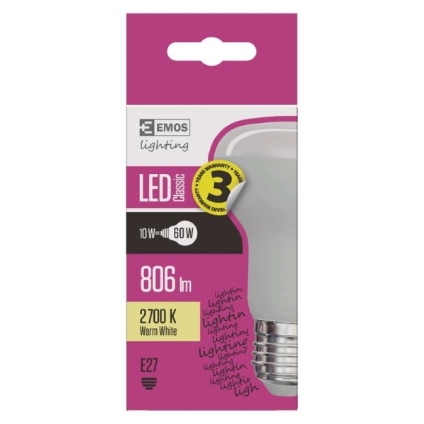 LED žarnica classic R63 10W E27 WW
