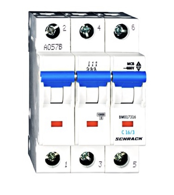 Odklopnik, inštalacijski, karakteristika C, 16A, 3P, 10kA