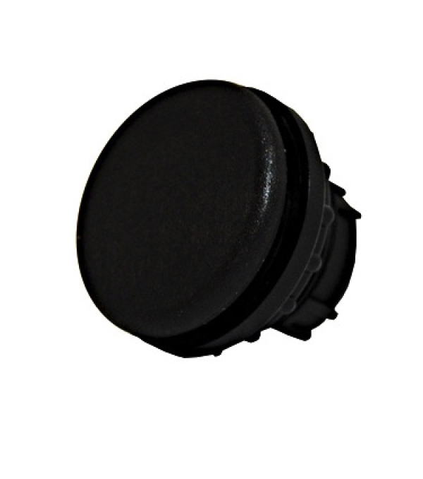 Slepi čep, črn, okrogel