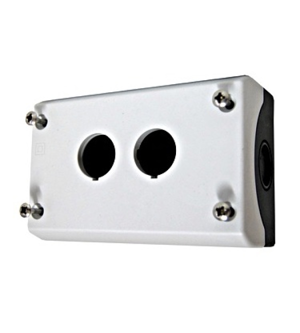 Ohišje, nadometno, za 2 tipki, črno/svetlo sivo