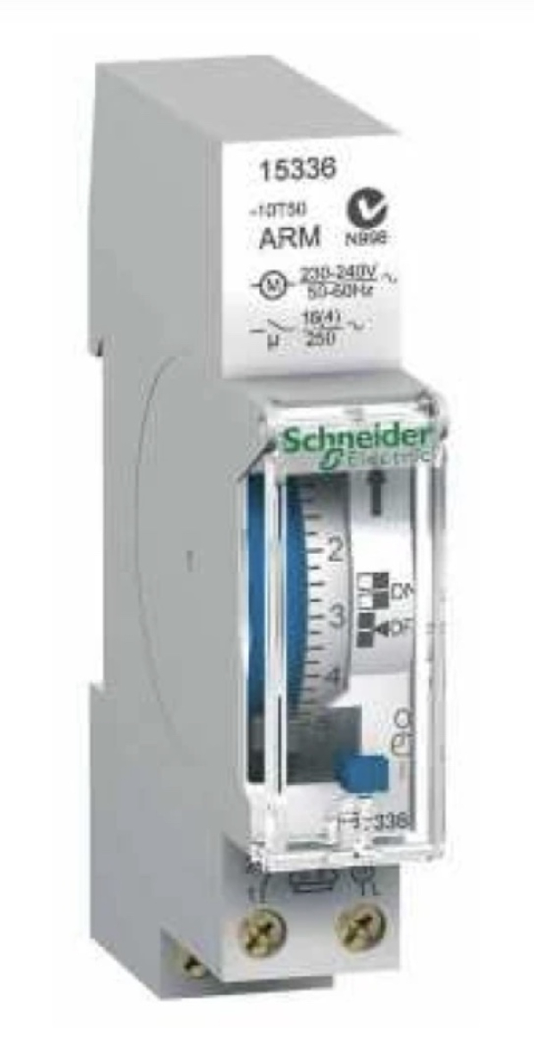 Časovna analogna ura IH 24H 1C 18MM 16A z BATERIJO