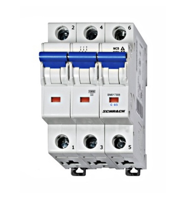 Odklopnik, inštalacijski, karakteristika C, 6A, 3P, 10kA