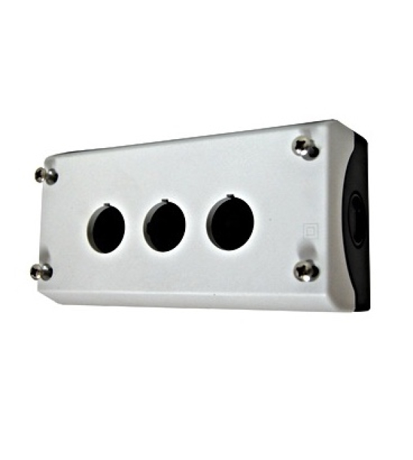 Ohišje, nadometno za 3 tipke, črno/svetlo sivo