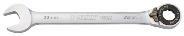 UNIOR viličasto obročni ključ z ragljo 160/2 19mm