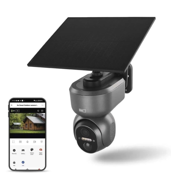 GoSmart Zunanja vrtljiva kamera IP-6000 OWL, z 4G/LTE, siva