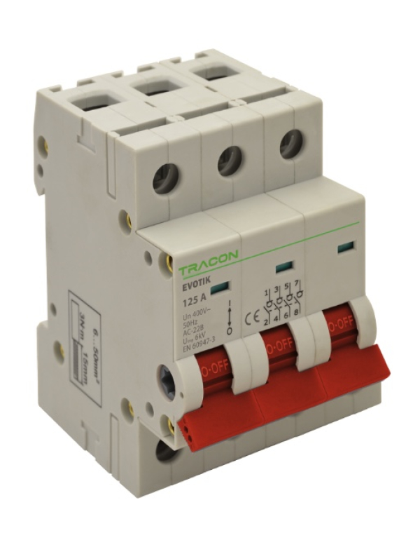 Vrstno ločilno stikalo za velike porabnike 3P 100A