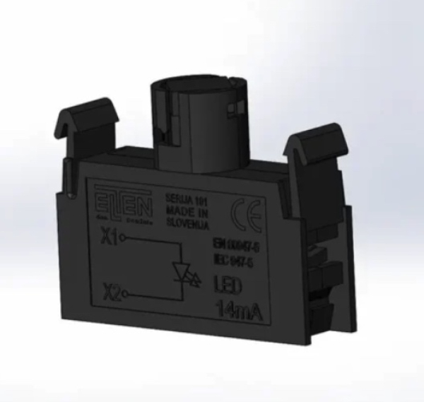 Kontakt z LED diodo 230V ECD-L