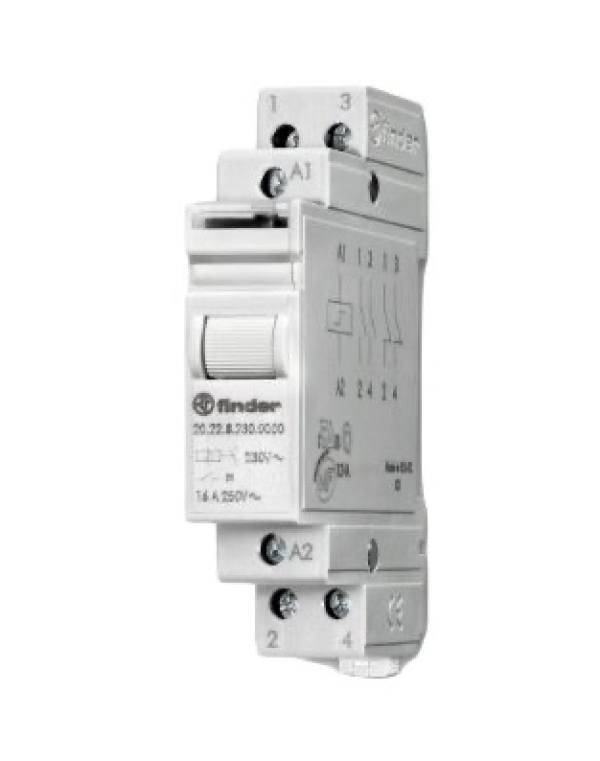 Impulzni rele FINDER koračni 230VAC 2NO DIN letev 1M 20.22.8.230.4000
