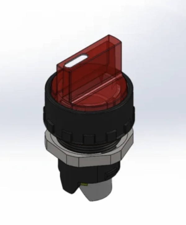 Svetleči preklopnik rdeči 0-1 ESL2-CD