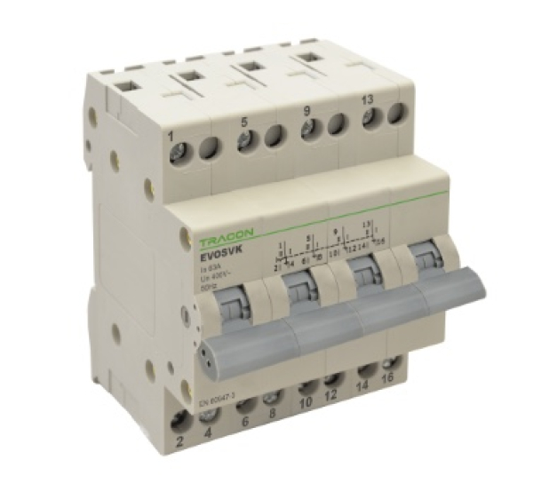 Vrstni preklopnik 4P 32A 1-0-2