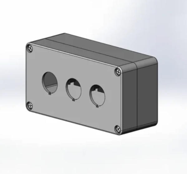 Sivo ohišje s 3 odprtinami