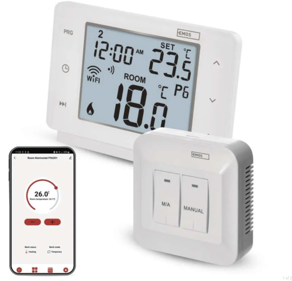 Sobni brezžični WiFi GoSmart termostat P56211 s programiranjem